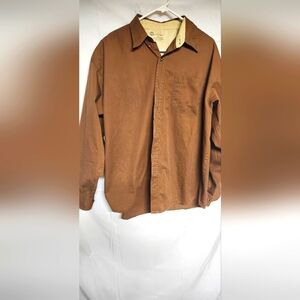 Men's Casual Button Down Shirt - Brown